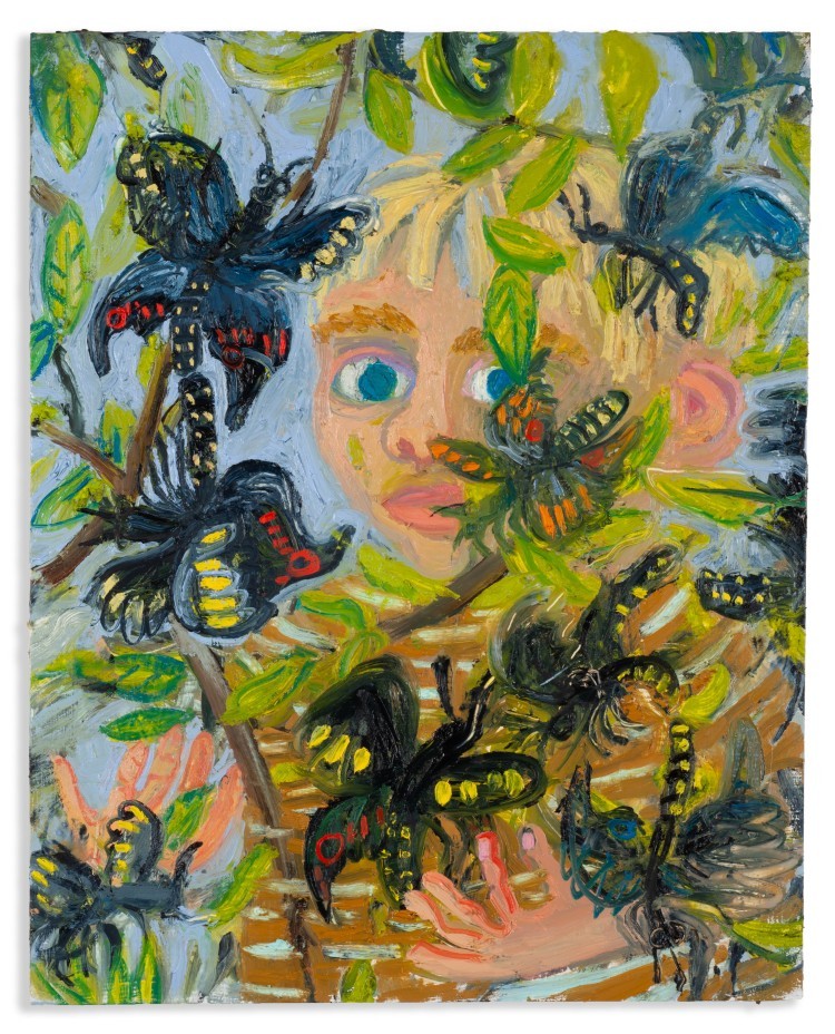 Art Alarm – Ashley Norwood Cooper, Aflutter, 2021, Öl auf Paneel, 50,8 x 40,6 cm, Courtesy Galerie Thomas Fuchs